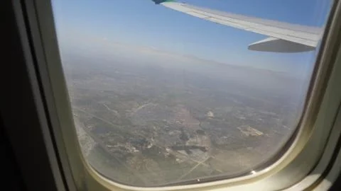 View from the window plane outside Stock Photos