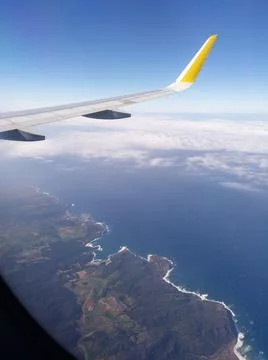 The view from the window of the plane Stock Photos
