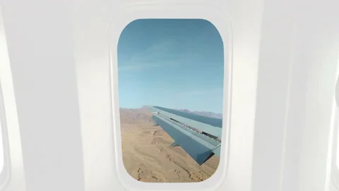 View from the window of the plane, Sinai peninsula Stock Footage 108317358
