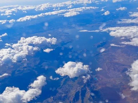 View from the window planes to landscapes Stock Photos