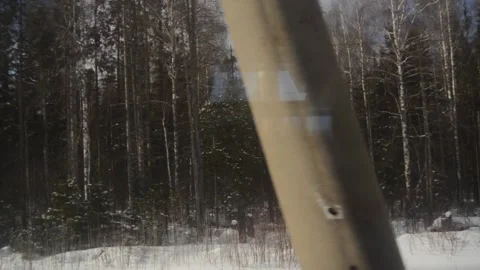 View from the window of a railway carriage Stock-Footage 129711389