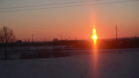 The view from the window of the railway carriage Stock-Footage 129711424