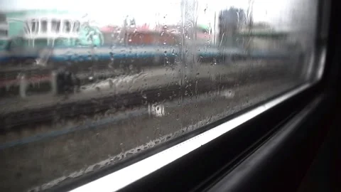 The view from the window of the railway carriage Stock-Footage 129711676