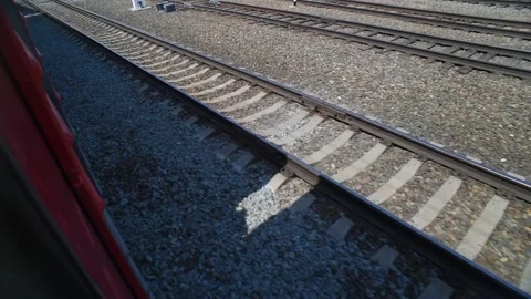 View from the window of a railway carriage Stock-Footage 129712538