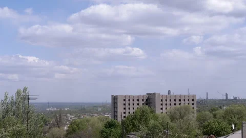 View from the Window to the Roofs of the House in the Old Part of the City Stock Footage 312012769