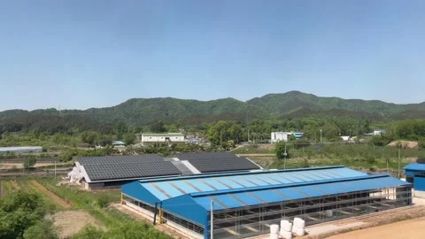 A view from the window of a running train Stock Footage 193561718