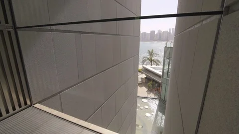 View From The Window To The Sea- Building at Abu Dhabi 스톡 동영상 94642175