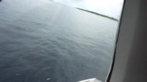 View from the window of seaplane before takeoff Video stock 293281359