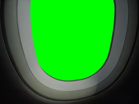 View from the window seat of a plane. Stock Photos