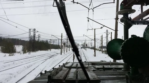 View from the window of a train Stock Footage 75837027