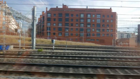 View from the window of a train Stock Footage 102694786