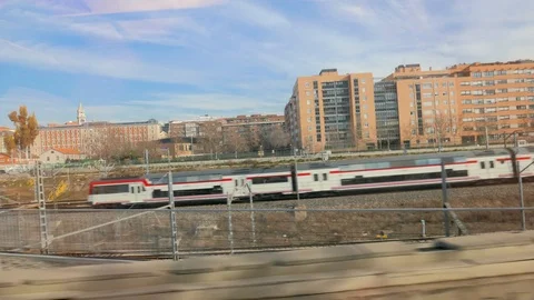 View from the window of a train Stock Footage 102694848