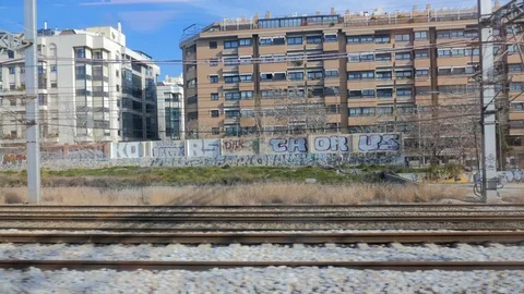 View from the window of a train Stock Footage 102694882