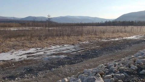 The view from the window of a train in the mountains 스톡 동영상 78536560
