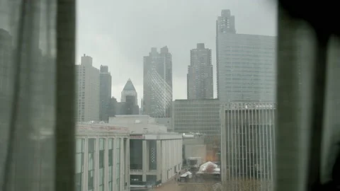 View from a window of upper west side Stock Footage 172328419