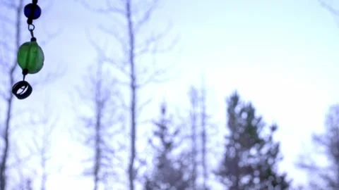 View from window at winter in Iceland Stock Footage 303942037