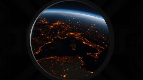 View from windows on Earth in space Stock Footage 277225579