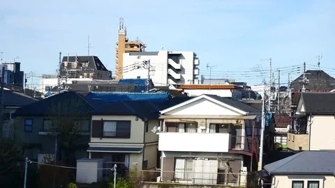 View from windows of Shinkansen high speed train in Japan 動画素材 74923263