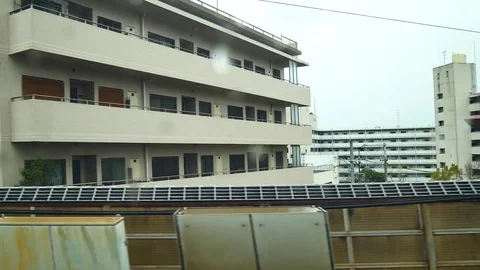 View from windows of Shinkansen high speed train in Japan 動画素材 74923281