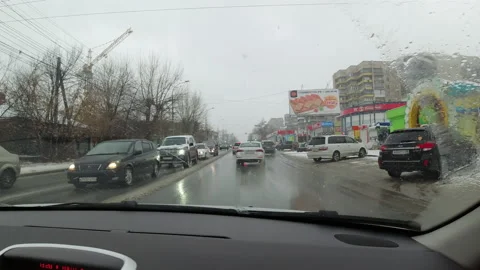 View from the windshield Stock Footage 178564366