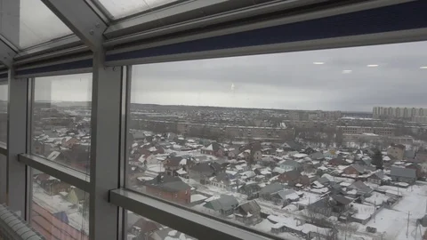 View of the winter city Vidéo 106596739