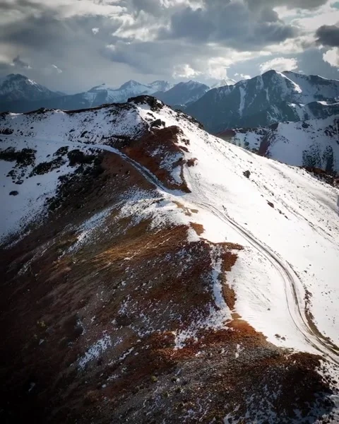 View of winter mountain landscape Stock Footage 269808821
