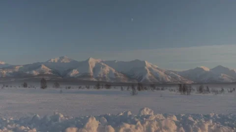 View of the winter mountains Video stock 167148029