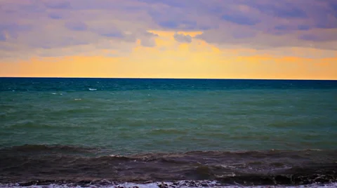 View of the winter raging sea Video stock 37808314