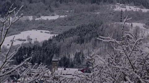 View of winter Terchová. Video stock 83251308