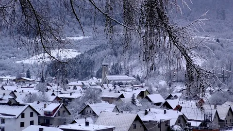 View of winter Terchová. Stock Footage 83251697