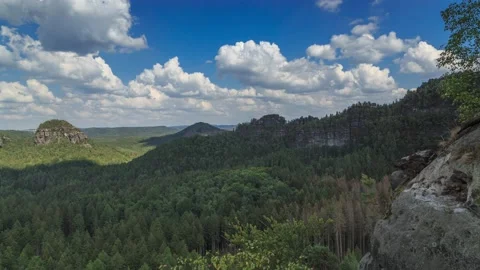 View from Winterstein to the west,4k,timelapse Stock Footage 230949476