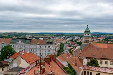 View from the Wolf Tower in the direction of Dyjska street Stock Photos