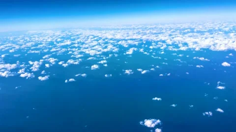 View of the world from an airplane window Video stock 143899247
