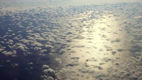 View of the world from an airplane window Video stock 143899449