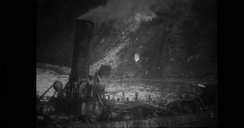 View of wrecked ship at Dutch harbour Stock Footage 43503669