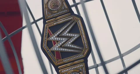 View of the WWE Championship belt at WWE... | Stock Video | Pond5