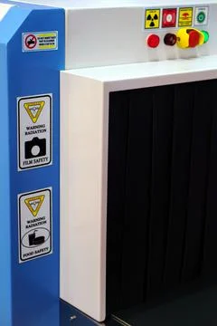 View of X-Ray security screening machine in a public place Stock Photos