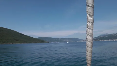 View from yacht bow floating on Adriatic sea Stock Footage 101690767