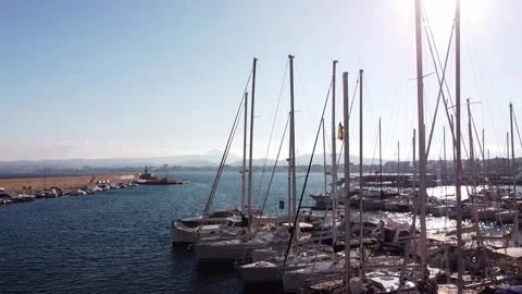 View of yachts in port Stock Footage 152411320