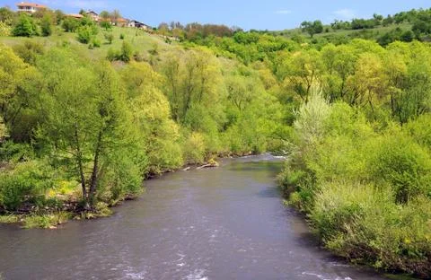 View of the yantra river Stock Photos