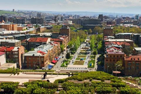 View of Yerevan from Cascade. Stock Photos