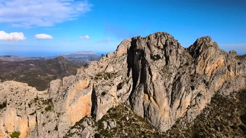 View from yhe High to the mountain peak Stock Footage 239768682