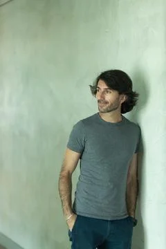 View of a young man with smartphone Stock Photos