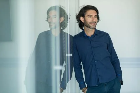 View of a young man with smartphone Stock Photos