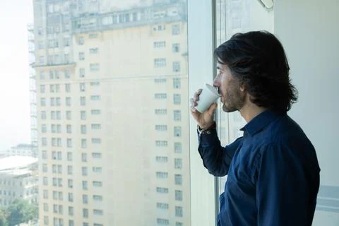 View of a young man with smartphone Stock Photos