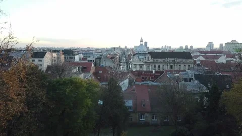 View of Zagreb city rush Vídeos de archivo 274002866