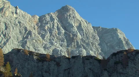 View from the Zugspitz gondola while ascending Stock Footage 58624010