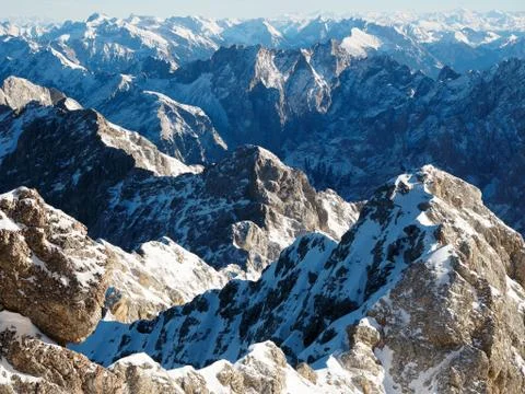 View from Zugspitze Stock Photos
