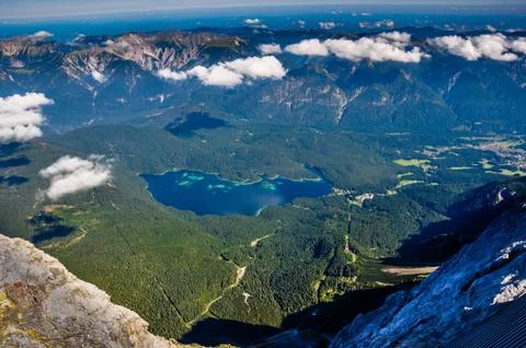 View from the Zugspitze Foto stock