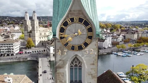 View of the Zurich 库存影片 142710181